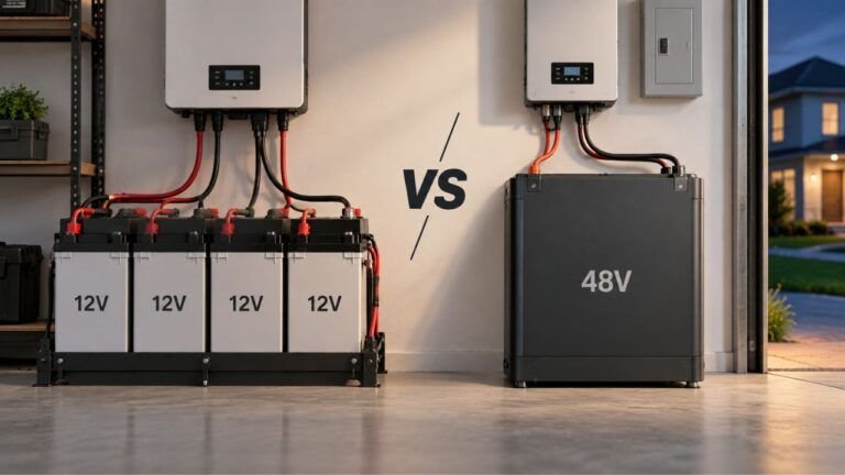 48V Lithium Battery vs 12V Battery Bank for Home Backup