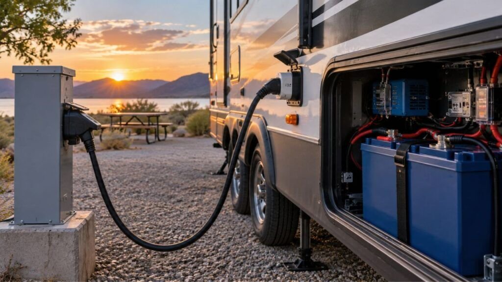 Does an RV Lithium Battery Charge While Connected to Shore Power