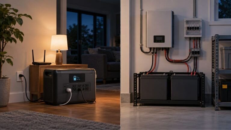 Lithium Battery Bank vs Portable Power Station for Home Backup