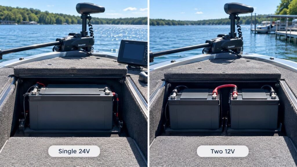 Single 24V Lithium Battery vs Two 12V Batteries for Trolling Motor